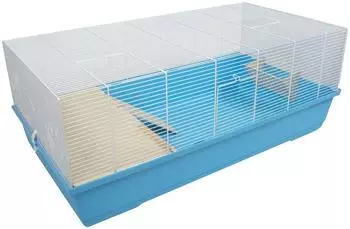 Duvo+ Harmony Schlümpfe Nagerkäfig XL, blau, 100x54x40cm (13578)
