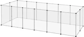 Eugad Freigehege f&uuml;r Kleintiere, Kunststoff, transparent, 302x72x102cm (0004WL-2)