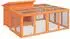 vidaXL Kaninchenstall braun 144x123x67,5 cm Kiefernholz (172280)