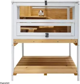 HTI-Living Gino Deluxe Kleintierk&auml;fig Holz, 3 Ebenen (2223212)