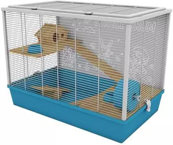 Duvo+ Harmony Schlümpfe Nagerkäfig blau 78x48x58cm (13576)