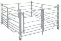 vidaXL 4-Seiten Schafgehege Verzinkter Stahl 137 x 137 x 92 cm