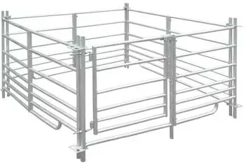 vidaXL Schafpferch verzinkter Stahl 4-seitig 137x137x92cm (141814)