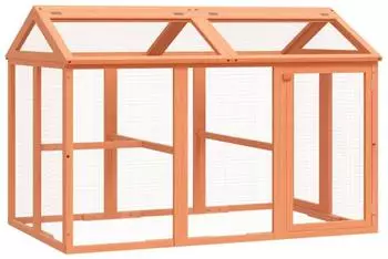 vidaXL Tiergehege 141x94x104cm Massivholz Kiefer braun (172302)