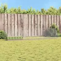 vidaXL Hasenk&auml;fig Silber 430 x 100 x 85 cm Verzinkter Stahl