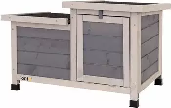 Lionto Kaninchenstall Holz, Bitumendach, 70x43x45cm (RH00914)