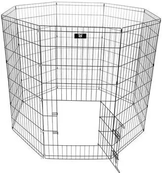 Spocado United Freilaufgehege faltbar, 8-teilig, 122x61cm, schwarz (SCO-5)