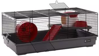 Flamingo Jing Hamsterkäfig schwarz/grau, 58x31,5x22,5cm (210378)