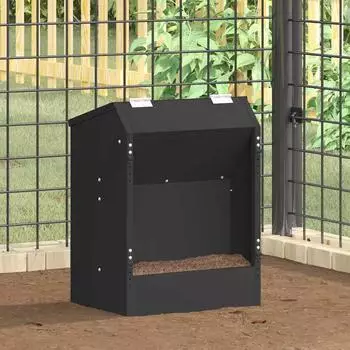 vidaXL Kaninchenf&uuml;tterer schwarz 33,5x25,5x45,5cm (874591)