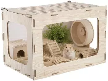 VEVOR Nagarium Holz 605x405x405mm 270&deg;-Sichtfenster