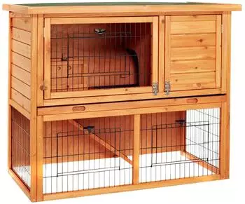 Dehner Nagerheim Barney mit Freigehege, 2 Ebenen, Holz, 111x60x92cm (3862331)