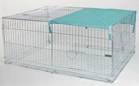Jungtier-freilaufgehege Mit Ausbruchsperre 144x112x60 Cm Chrom Kerbl