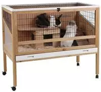 Kleintierk&auml;fig Indoor Deluxe Mit Einer Etage, L X B X H 115 X 60 X 92,5 Cm - Kerbl