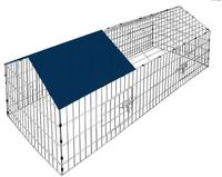 Freilaufgehege 180x75x75 Sonnenschutz Auslauf Garten Kaninchenstall Hasenstall