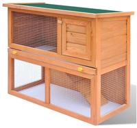 vidaXL Kaninchenstall Kleintierhaus Hasenstall 1 T&uuml;r Holz