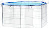 TecTake Freilaufgehege mit Sicherheitsnetz Ø 145cm (402393) blau