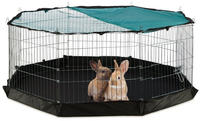Freilaufgehege, Boden, Netzabdeckung, 8 Gitter, Kaninchen, Meerschweinchen, Gehege