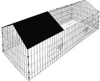 Freilaufgehege 180x75x75 Sonnenschutz Auslauf Garten Kaninchenstall Hasenstall