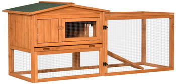 Pawhut Kleintierstall Tannenholz 156x58x68cm orange