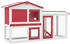vidaXL Großer Stall rot und weiß 145x45x85cm Holz (170842)