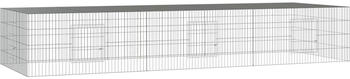 vidaXL Kaninchenkäfig 3 Paneele 325x109x54cm verzinktes Eisen (171564)