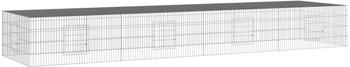 vidaXL Kaninchenkäfig 4 Paneele 433x109x54cm verzinktes Eisen (171565)