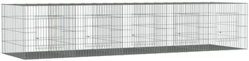 vidaXL Kaninchenkäfig 5 Paneele 273x79x54cm verzinktes Eisen (171571)