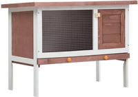 vidaXL Kaninchenstall 1 Ebene Braun Holz