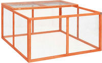 vidaXL Kaninchenstall 124x120x60 cm Massivholz Tanne