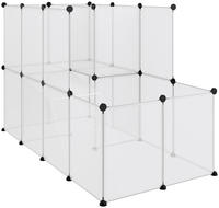 vidaXL Kleintierk&auml;fig Transparent 142x74x93 cm PP und Stahl