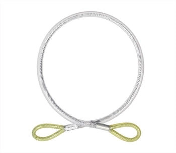 Singing Rock Steel Lanyard "I" 180 cm silber/rot (RK850X180)