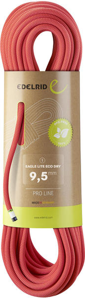 Edelrid Eagle Lite Eco Dry 9,5mm neon coral 50m