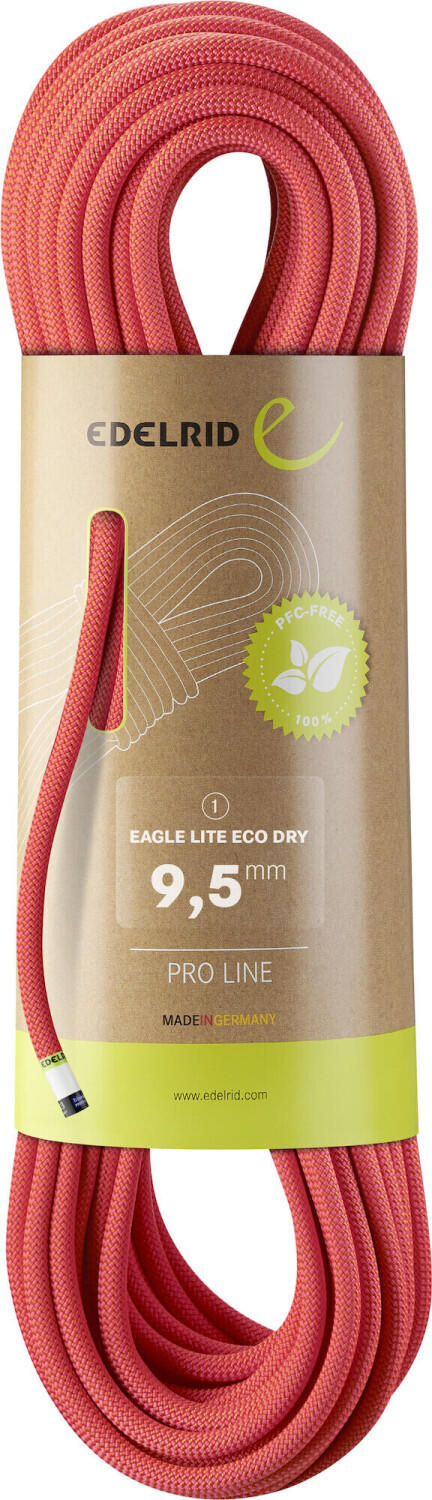 Edelrid Eagle Lite Eco Dry 9,5mm neon coral 60m Test TOP Angebote ab 186,85  € (Juni 2023)