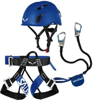 Salewa Attac / Vf Evo / Toxo 3.0 Klettersteigkomplettset Schwarz/Blau (00-0000000987)