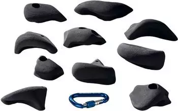 Entre Prises Flakes Jugs L 1 Klettergriffe, 10er-Set, PE, schwarz