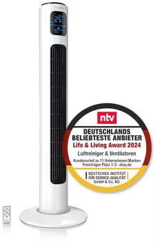 Brandson Turmventilator 96 cm mit Fernbedienung 78780429-0 wei&szlig;