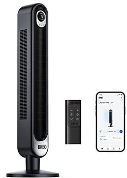 Dreo 28 dB leiser Smart Turmventilator 106 cm schwarz (DR-HTF001S)