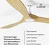 Klarstein Bahama Smart Deckenventilator mit App Steuerung 6 Geschwindigkeitsstufen (VTS14-BahBr-CF-Ah)