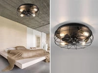 REALITY Leuchten Deckenleuchte "Trondheim Deckenventilator" E27 1 Stk....