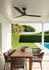Faro Barcelona Outdoor Energiespar Deckenventilator mit Fernbedienung braun (34275)