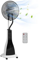Homcom Ventilator Mit Wasserk&uuml;hlung, Standventilator Mit Spr&uuml;hnebel, Fernbedienung,