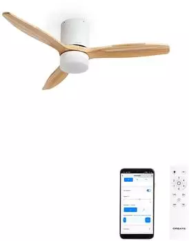CREATE WIND CALM LINE Horizontal Lines WIFI white/natural wood