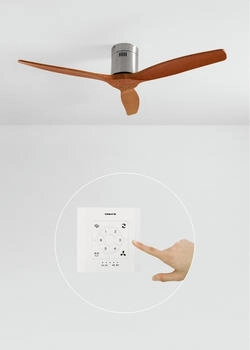 CREATE WIND CALM DC with Wall Controller nickel/dark wood