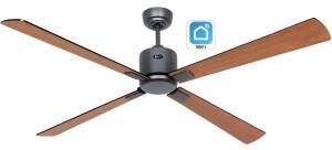 CasaFan ECO NEO III 152 WiFi Lack Basaltgrau/Lack Schwarz Teak