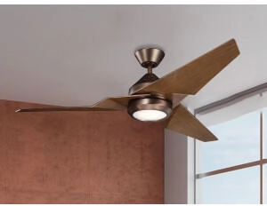 Elstead Lighting Jade leiser Deckenventilator mit LED Licht Ø152cm + Fernbedienung Walnuss bronze