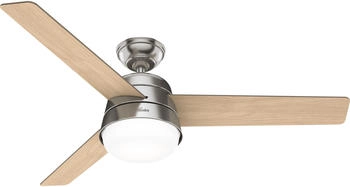 Hunter Fan Deckenventilator Finley L Nickel mit Licht & Fernbedienung silber (52695)
