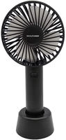 Realpower 303132, Realpower Mobile Fan, Micro-USB, Ventilator mit Akku, schwarz
