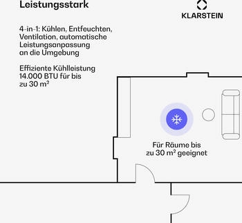 Klarstein AireLux Smart DXJ8-KL-SB-14K-LG (10047039) – Energieeffiziente Kühlung für jeden Raum