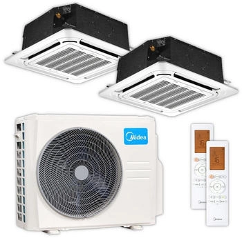 Midea Deckenkassetten-Set Multisplit (MCA4U-12HRFNX + MCA4U-12HRFNX + M30-27HFN8-ME)