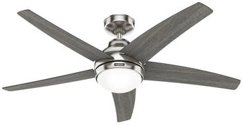 Hunter Fan Deckenventilator Bernard Nickel mit Licht & Fernbedienung silber (51776)